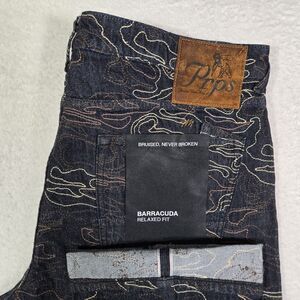 PRPS Selvedge Barracuda Mens 38x34 Relaxed Fit Niseko Denim Japannese Jeans